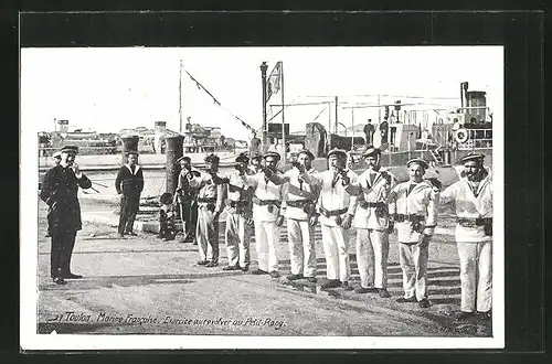 AK Toulon, Marine Francaise, Exercice aurevolver au Petit-Rang