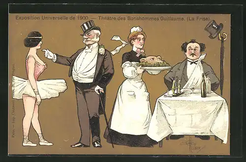Künstler-AK Albert Guillaume: Paris, Exposition universelle de 1900, Theatre des Bonshommes Guillaume