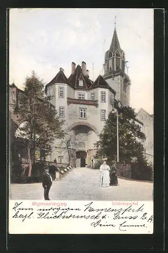 AK Sigmaringen, Partie am Schlossportal