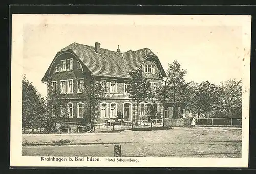 AK Krainhagen, Ansicht vom Hotel Schaumburg