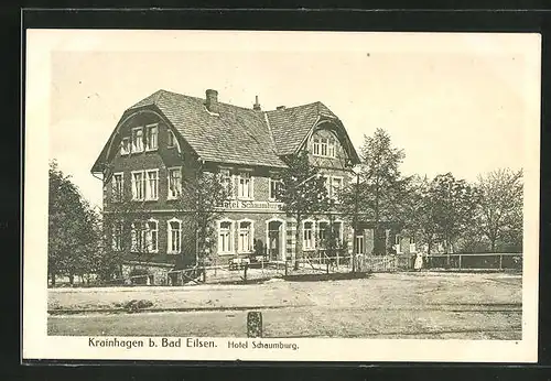 AK Krainhagen, Blick auf das Hotel Schaumburg