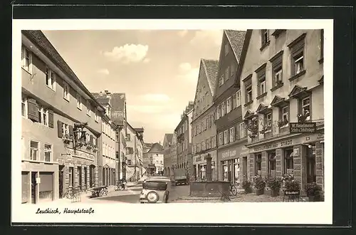 AK Leutkirch, Hauptstrasse mit Restaurant zur Stadt