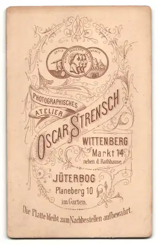 Fotografie Oscar Strensch, Wittenberg & Jüterbog, Portrait junge Frau mit zusammengebundenem Haar