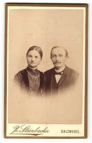 Fotografie R. Steinbacher, Salzwedel, Portrait Fräulein und junger Herr