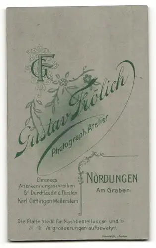 Fotografie Gustav Frölich, Nördlingen, Portrait junger Mann in Anzug