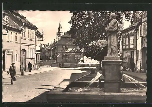 AK Langensalza, Otto-Winter-Strasse mit Jacobibrunnen