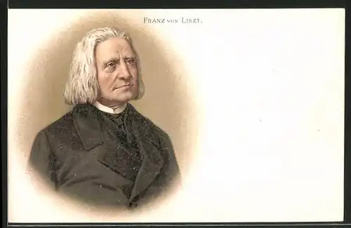 Lithographie Franz Liszt, Portrait des Komponisten
