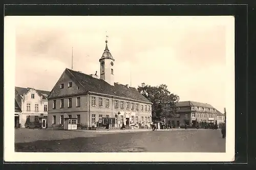 AK Zehdenick, Marktplatz mit Rathaus
