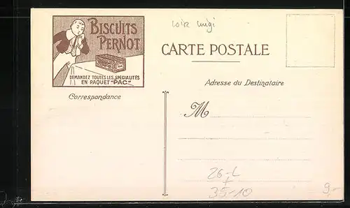 Künstler-AK sign. Luigi Loir: Paris Plage, Les Plages de France, Reklame für Biscuits Pernot
