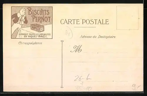 Künstler-AK sign. Luigi Loir: Cabourg, Les Plages de France, Reklame für Biscuits Pernot