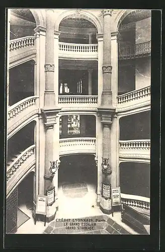 AK Paris, Crédit Lyonnais, Le Crand Escalier, Grand Staircase