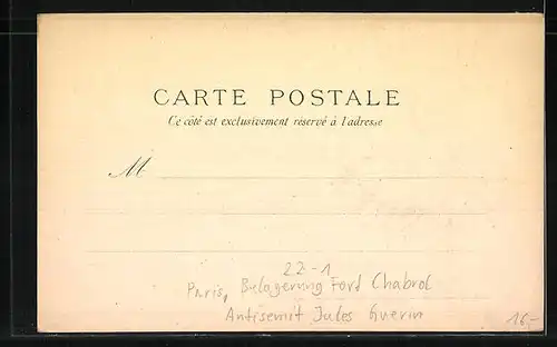 AK Paris, Belagerung Fort Chabrol im Jahr 1899, Antisemit Jules Guerin