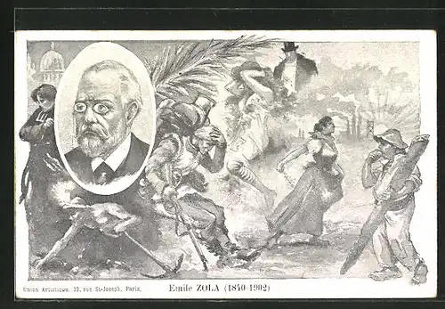 AK Emile Zola, 1840-1902