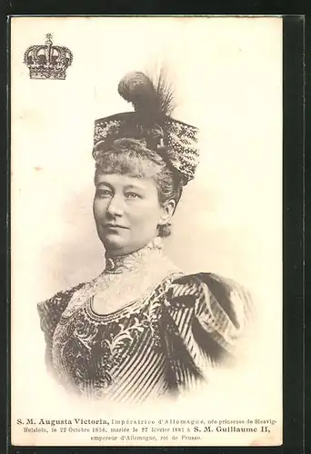 AK Kaiserin Auguste Victoria Königin von Preussen im Portrait