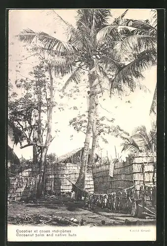 AK Mauritius, Cocoanut palm and native huts