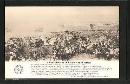 AK 1. Panorama der Schlacht von Waterloo, Befreiungskriege