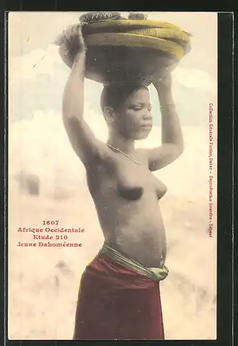 AK 1607 Afrique Occidentale Etude 210 Jeune Dahomeenne, afrikanische nackte Frau