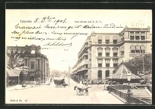 AK Colombo, York Street and G. O. H.