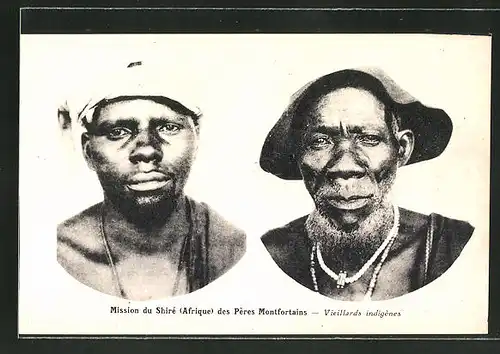 AK Malawi, Mission du Shire des Peres Montfortains, Vieillards indigenes