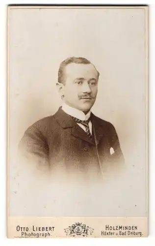 Fotografie Otto Liebert, Holzminden, Portrait junger Herr in Anzug