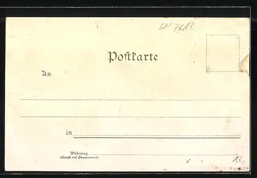 Lithographie Haslach / Kinzigtal, Ehemaliges Kapuzinerkloster, Post & Gewerbe-Schule, Ortsansicht v. d. Waldteufelseiche