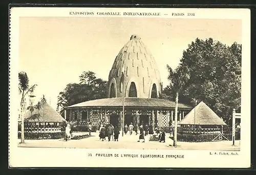 AK Paris, Exposition coloniale internationale 1931, Pavillon de l'Afrique Equatorial Francaise