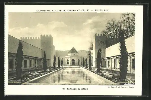 AK Paris, Exposition coloniale internationale 1931, Pavillon du Maroc (Laprade et Fournez, Archs.)