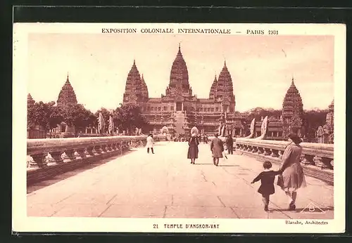 AK Paris, Exposition coloniale internationale 1931, Temple d'Angkor Vat