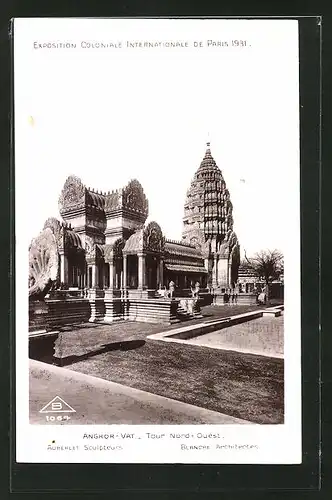 AK Paris, Exposition coloniale internationale 1931, Angkor - Vat - Tour Nord - Ouest