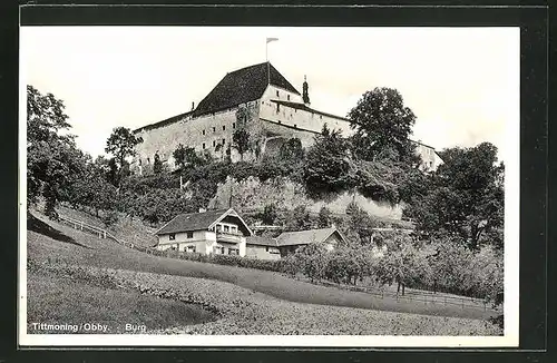 AK Tittmoning / Obby., Blick zur Burg