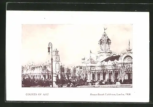 AK London, Franco-British Exhibition 1908, Courts of Art, Ausstellung