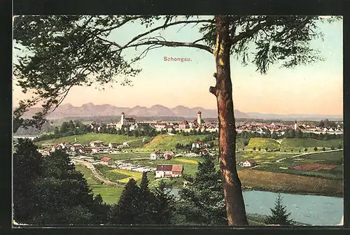 AK Schongau, Blick zur Stadt