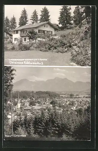 AK Prien a. Chiemsee, Panorama und Hotel Landhaus Ester