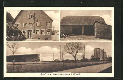 AK Westernkotten i. Westf., Ansicht vom Gasthof Josef Besting