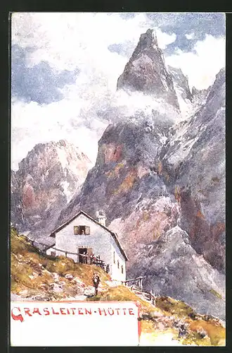 Künstler-AK Edward Theodore Compton: Grasleiten-Hütte