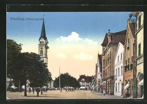AK Plattling, Kirche am Preisyngplatz