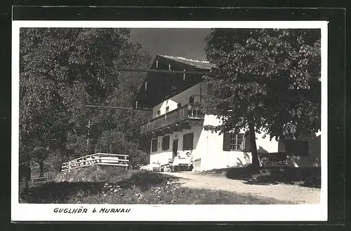 AK Murnau, Partie am Gasthaus Guglhör