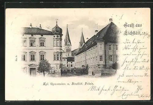AK Eichstätt, Kgl. Gymnasium u. Bischöfl. Palais