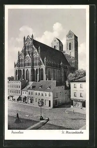 AK Prenzlau, Ansicht der St. Marienkirche