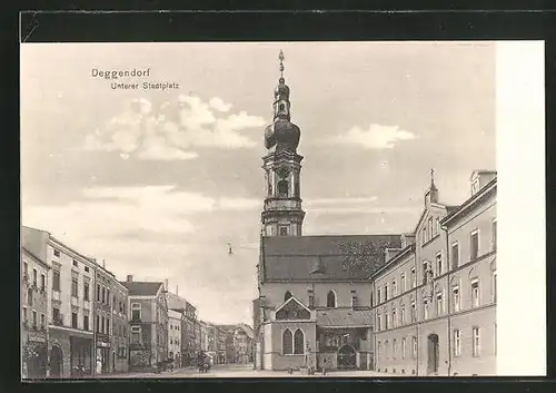 AK Deggendorf, Strasse am unteren Stadtplatz