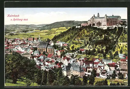 AK Kulmbach, Panorama vom Rehberg aus gesehen