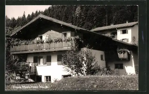 AK Oberstdorf, Totalansicht vom Gasthof Haus Münchner Kindl