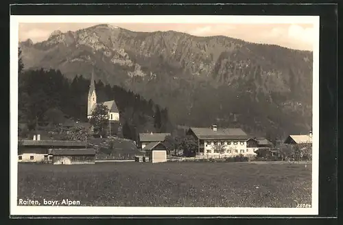 AK Raiten / Bayr. Alpen, Teilansicht mit Kirche
