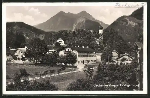 AK Jachenau / Bayer. Hochgebirge, Teilansicht der Ortschaft