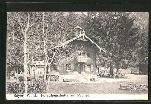 AK Spiegelau / Bayer. Wald, Partie an der Forstdiensthütte am Rachel