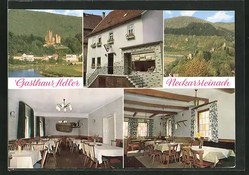 AK Neckarsteinach, Gasthaus zum Adler, Bes. Fam. Willy Endrich, Kirchenstrasse 4