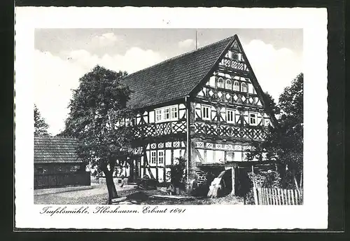 AK Ilbeshausen, Gasthaus Teufelsmühle, Erbaut 1691