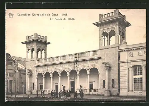 AK Gand, Exposition Universelle 1913, Le Palais de l'Italie
