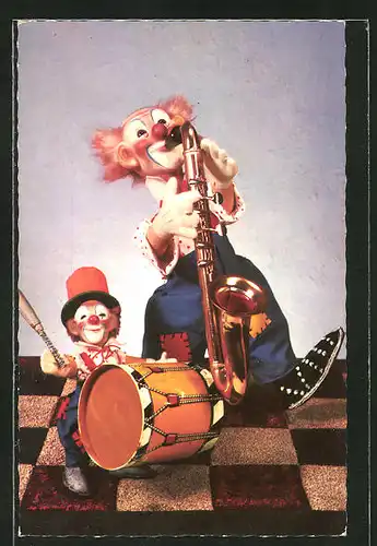 AK Steiff-Clowns mit Instrumeten