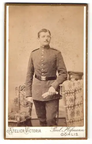Fotografie Atelier Victoria, Leipzig-Gohlis, Portrait junger Soldat in Uniform